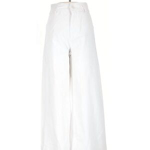 Zara Women's White Wide-Leg Jeans